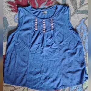 Lucky Brand Boho Embellished Tank 3X